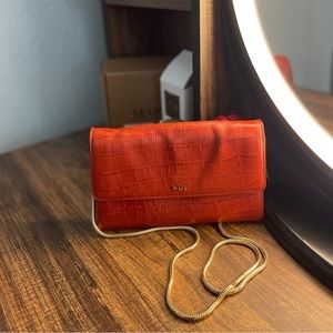 Ralph Lauren’s crossbody Red Leather bag
